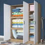 Hanah Home Armario BA105 - 2412 Nogal y Blanco